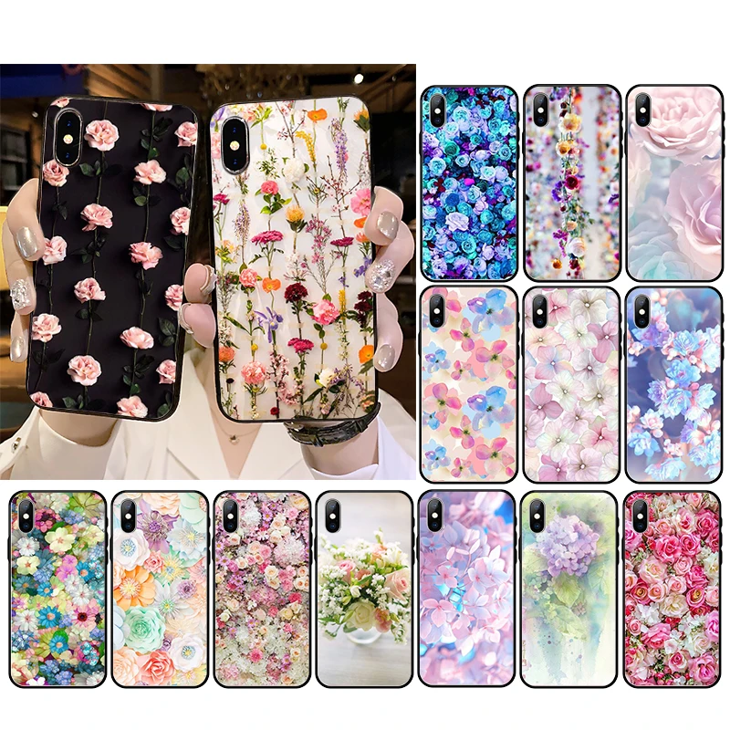 

Colorful Flower Art Phone Case for iphone 13 12 11 Pro Max Case For iPhone XS MAX X XR SE2 8 7 Plus
