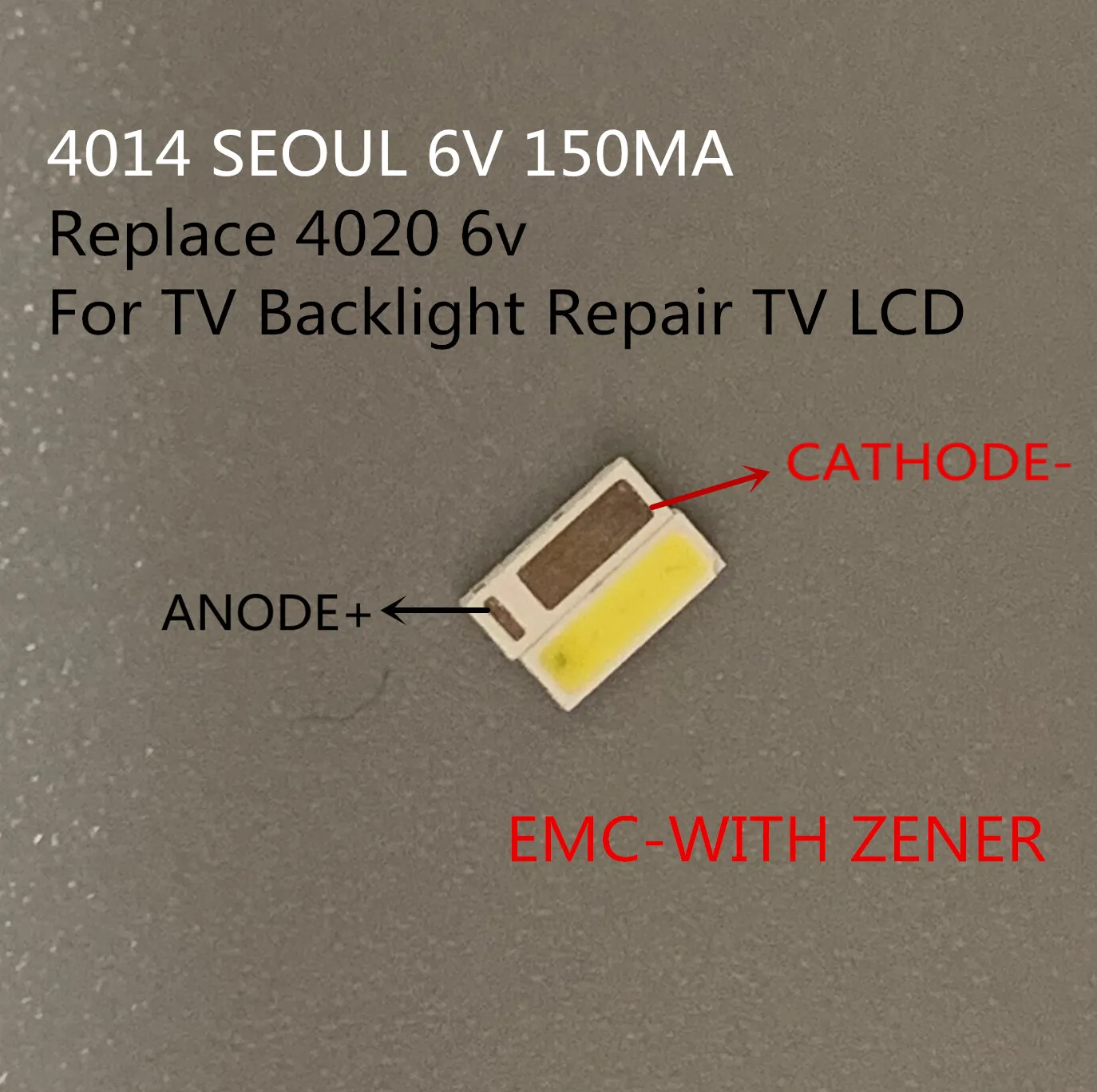 100 шт./лот 4020 SMD светодиодные бусины Холодный белый 1 Вт 6В 150мА для телевизора/ЖК