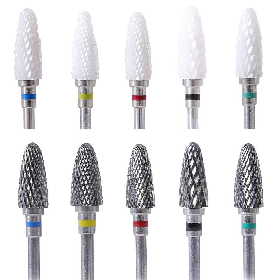 

2.35mm Tungsten Steel Ceramic Nail Drill Bit Electric Nail Drill Machine Bit For Manicure Removing All Nail Glue Milling Cutters