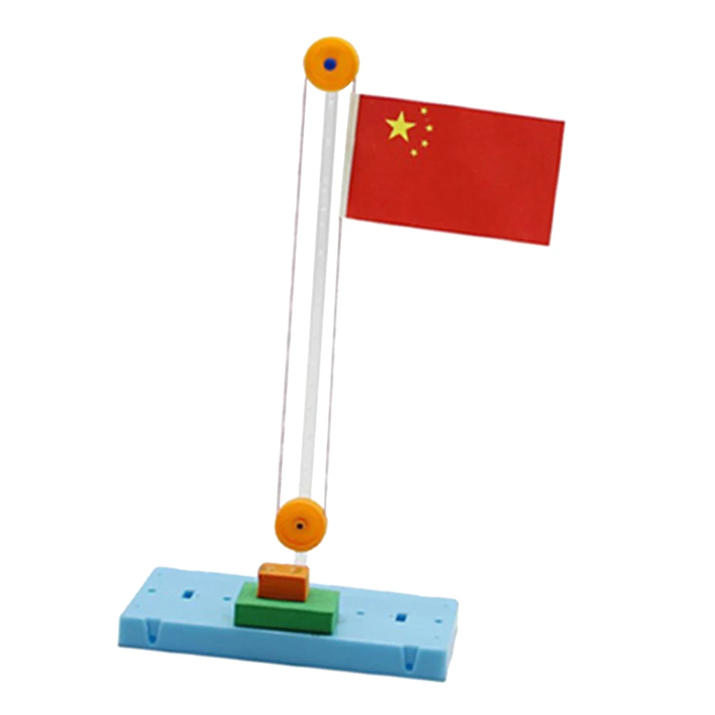 

Handcrafted DIY Flag Lifting Platform Childern Science Experiment Toy Education Supplies