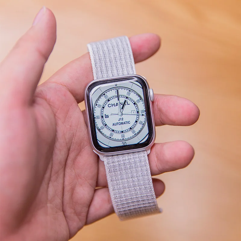 Sport Nylon Loop Bracelet for apple watch 44mm 40mm iwatch band 42mm 38mm Smart Watchband Apple watch correa Series SE 6 5 4 3 2