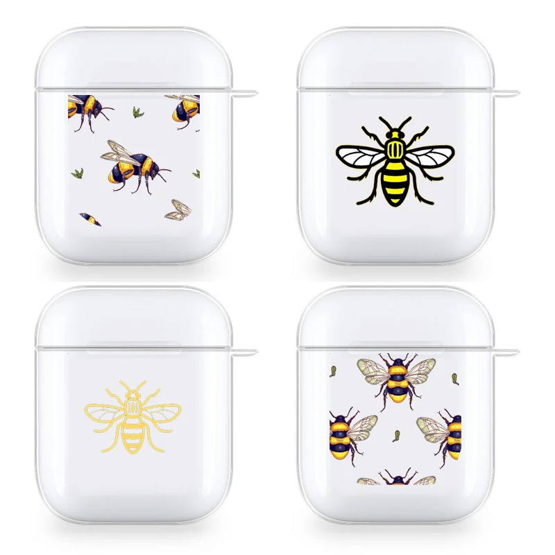

Манчестер рабочие пчелы Шмель наушники чехол для Apple AirPods 1 2 мягкий прозрачный чехол из материала TPU для Аксессуары для Airpods