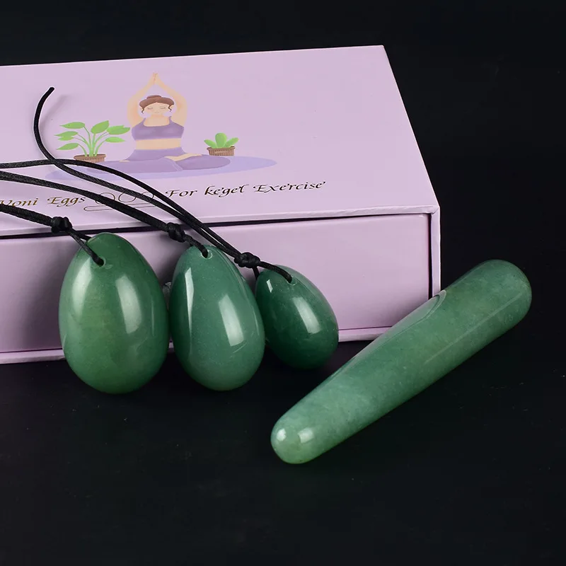 

Natural Green Jade Yoni Egg Crystal Egg Stone Eggs Kegel Exercise Vaginal Balls Vaginal Exerciser Pelvic Quartz Ball