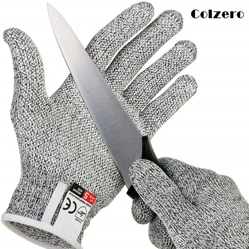 Белый Anti-cut Gloves Safety Cut Proof Stab Resistant Anti-cut Level 5 Safety Work Gloves Kitchen Butcher Cut Resistant Gloves - Цвет: Белый