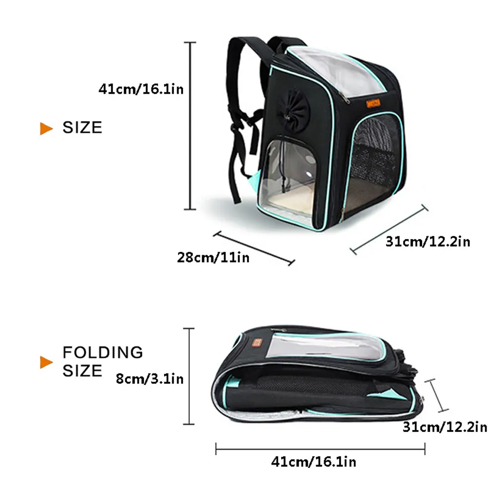 

Pet Cat Carrier Backpack Portable Breathable Shoulder Bag For Cats Small Dogs Travel Hiking Outdoor Use Carrying Pet Supplies