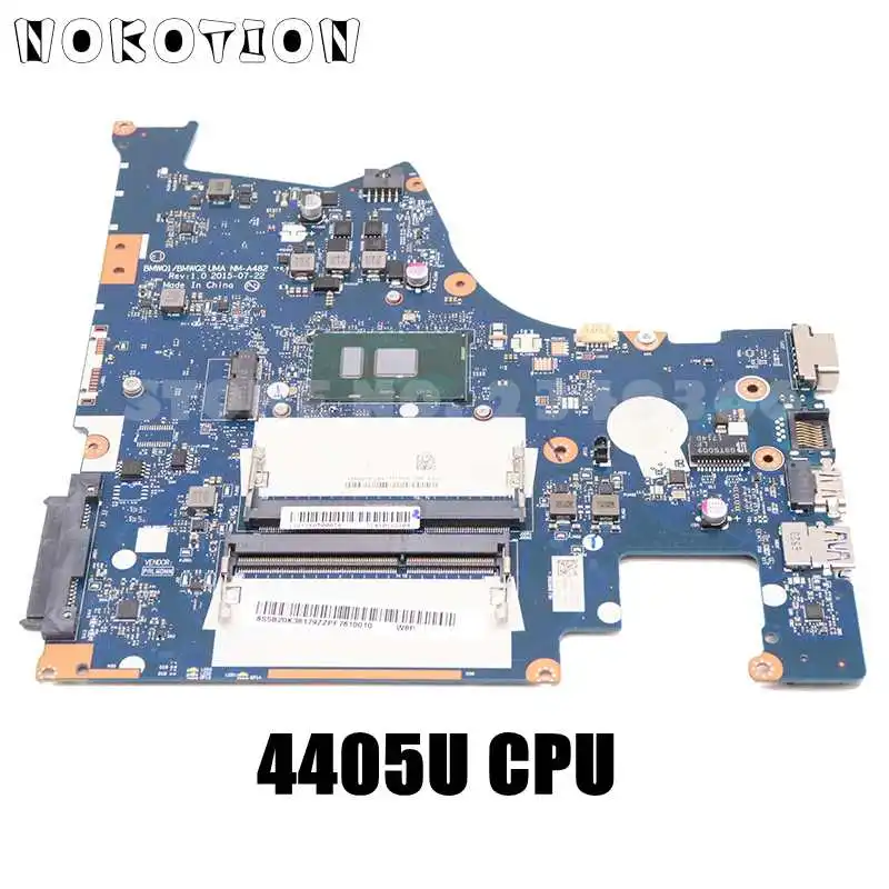 NOKOTION для Lenovo IdeaPad 300 300-15ISK Материнская плата ноутбука SR2EX 4405U процессор 5B20K38227 BMWQ1 BMWQ2