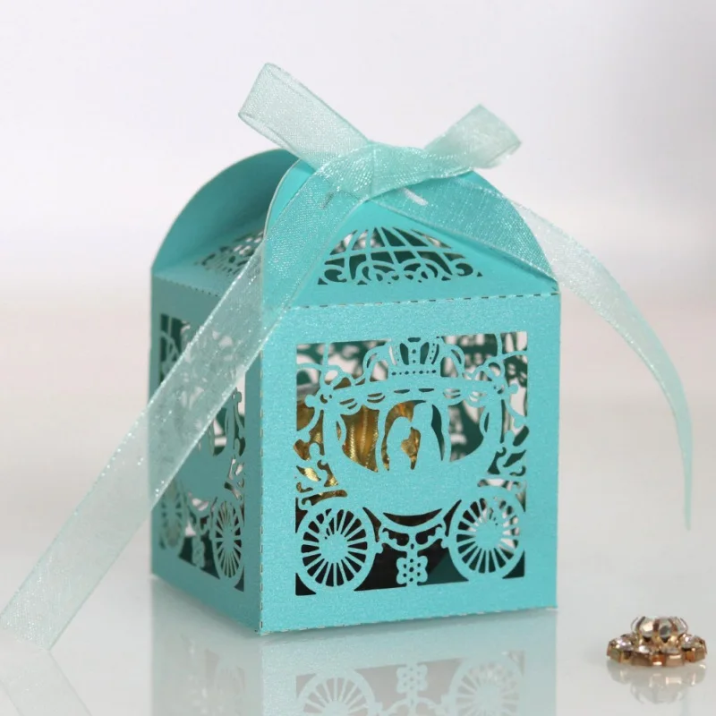 50 шт. полый бумажный леденец подарочные коробки с лентой бант для праздника