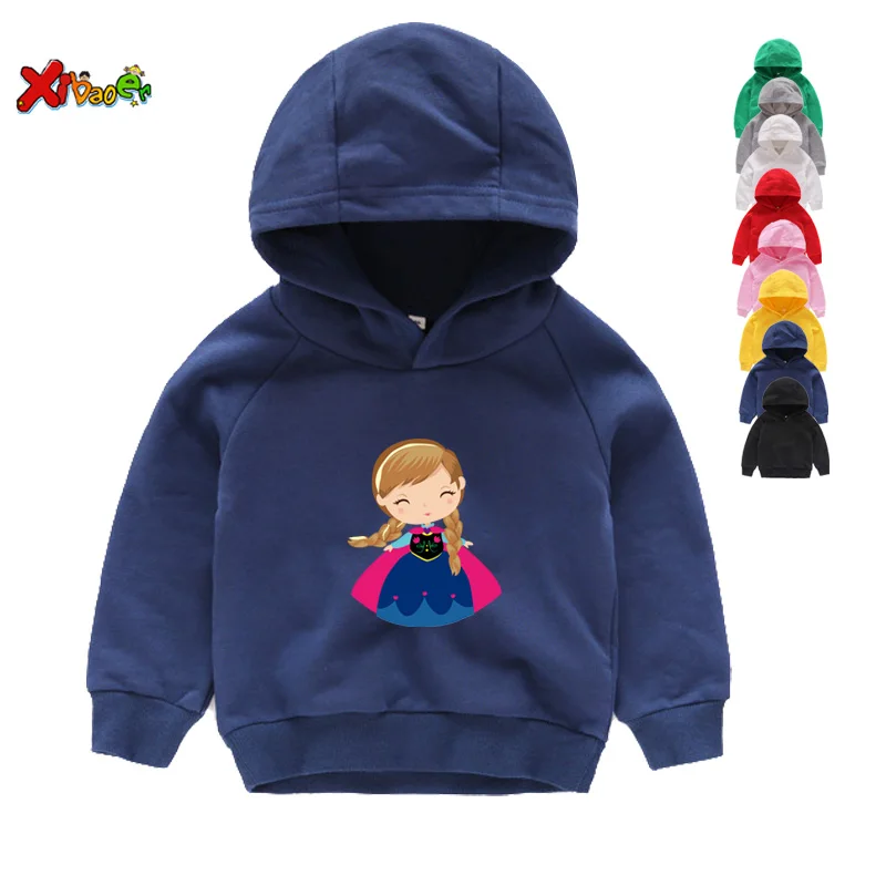 Для маленьких девочек Толстовка «Холодное сердце» 2 queen Эльза футболка Изящный свитшот с рисунком принцессы Анны из мультфильма «Холодное сердце» для детей Одежда для девочек ясельного возраста, детская одежда - Цвет: hoodie blue