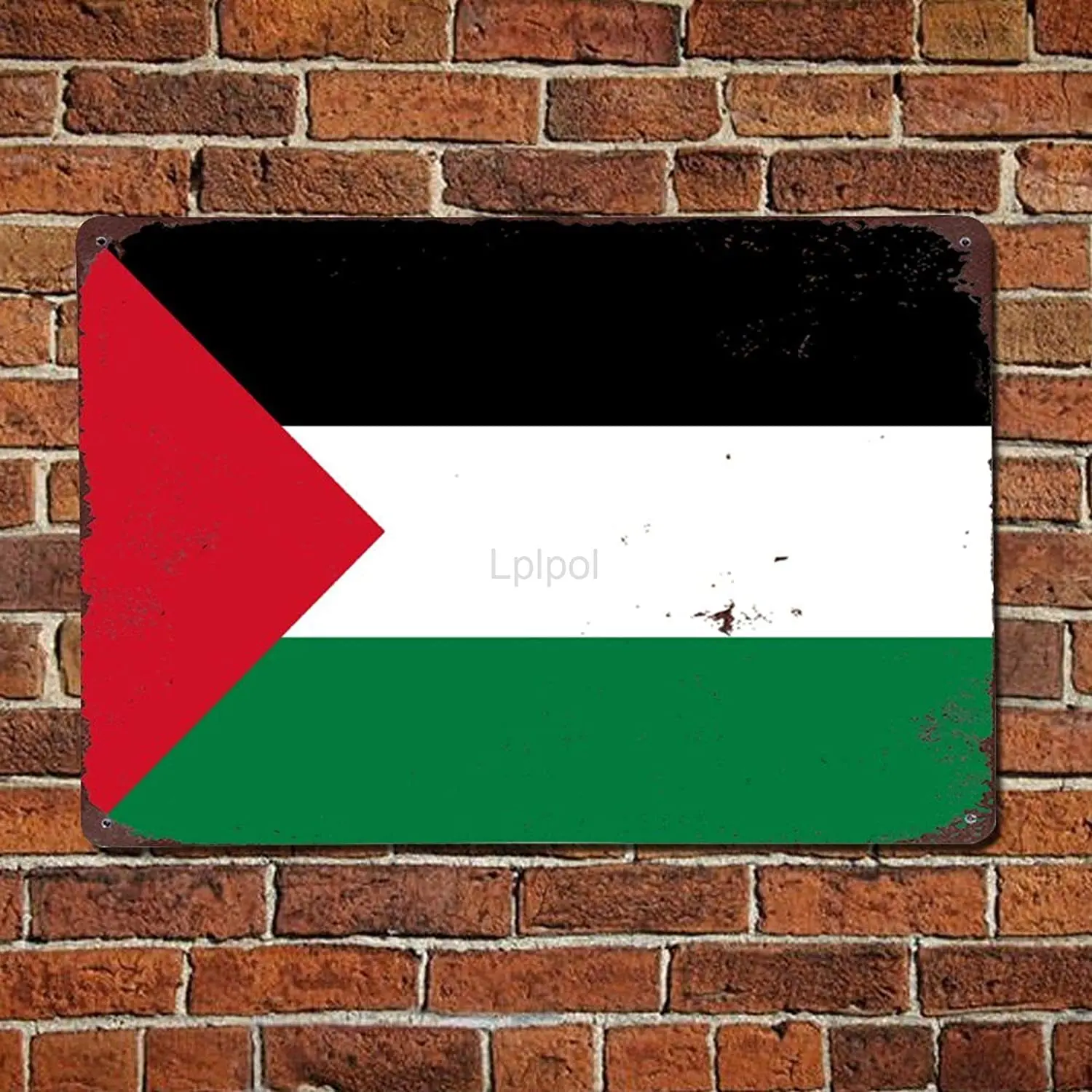 

The Flag of State of Palestine Metal Sign, 12x18 Inch Decorative Aluminum Metal Sign Wall Decor for Home Office Pub Garage