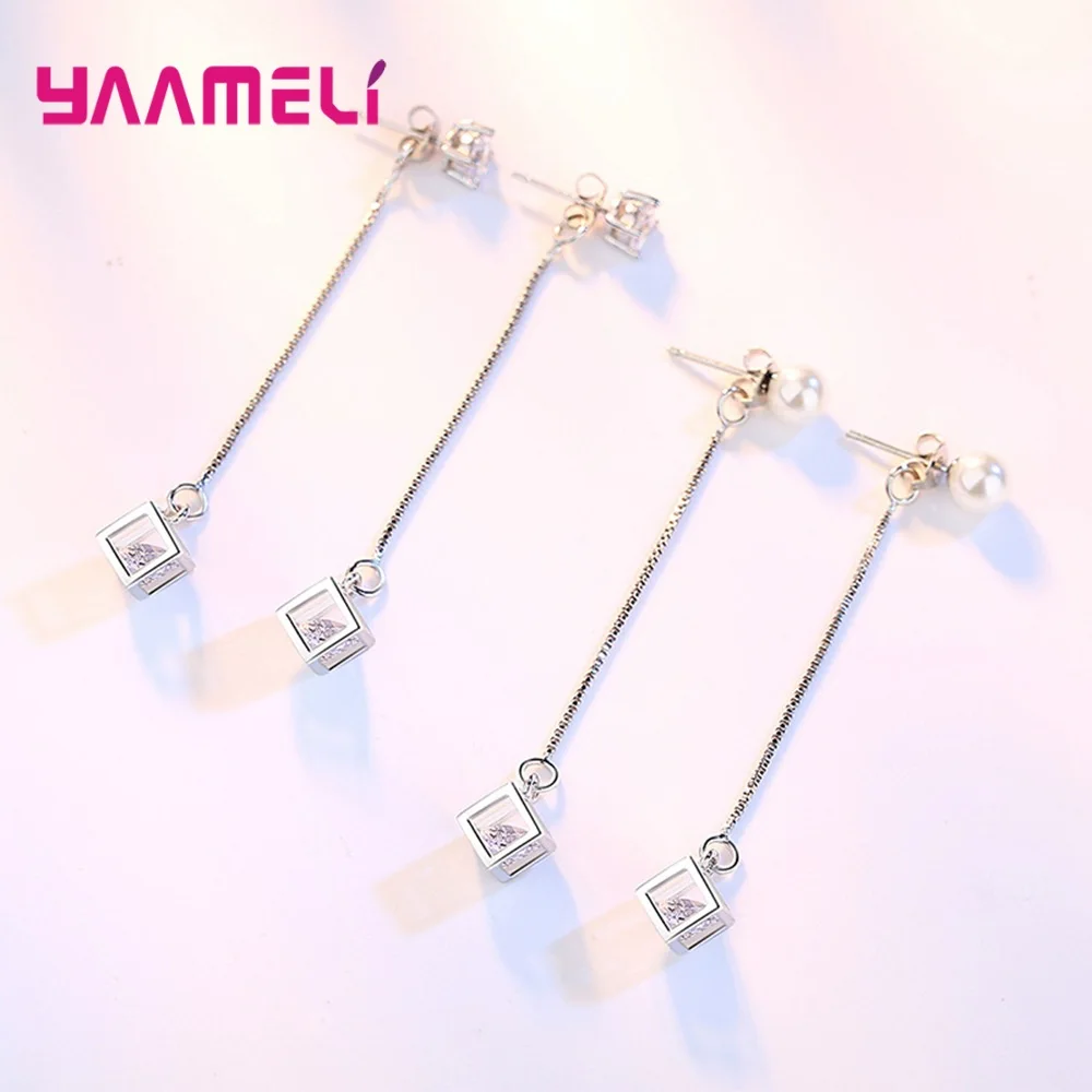 Корейские ювелирные изделия из стерлингового серебра 925 пробы висячие серьги