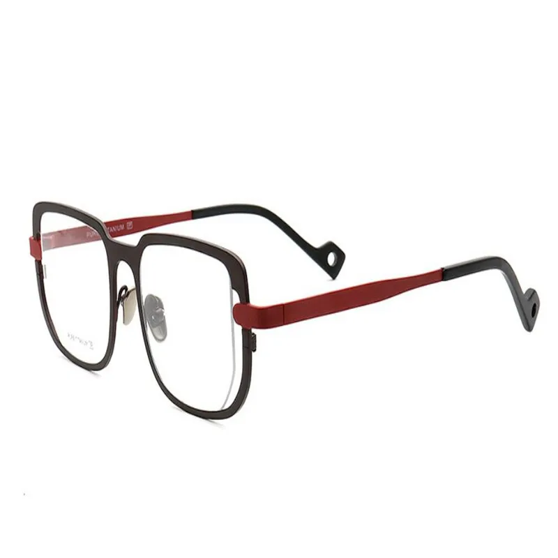 Чистый титановый Модный Ретро полный обод прогрессивные мульти фокусные линзы
