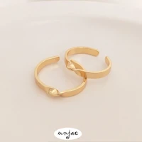 customized open twisted ring 14k gold preservation ring diy handmade ring setting jewelry accessories