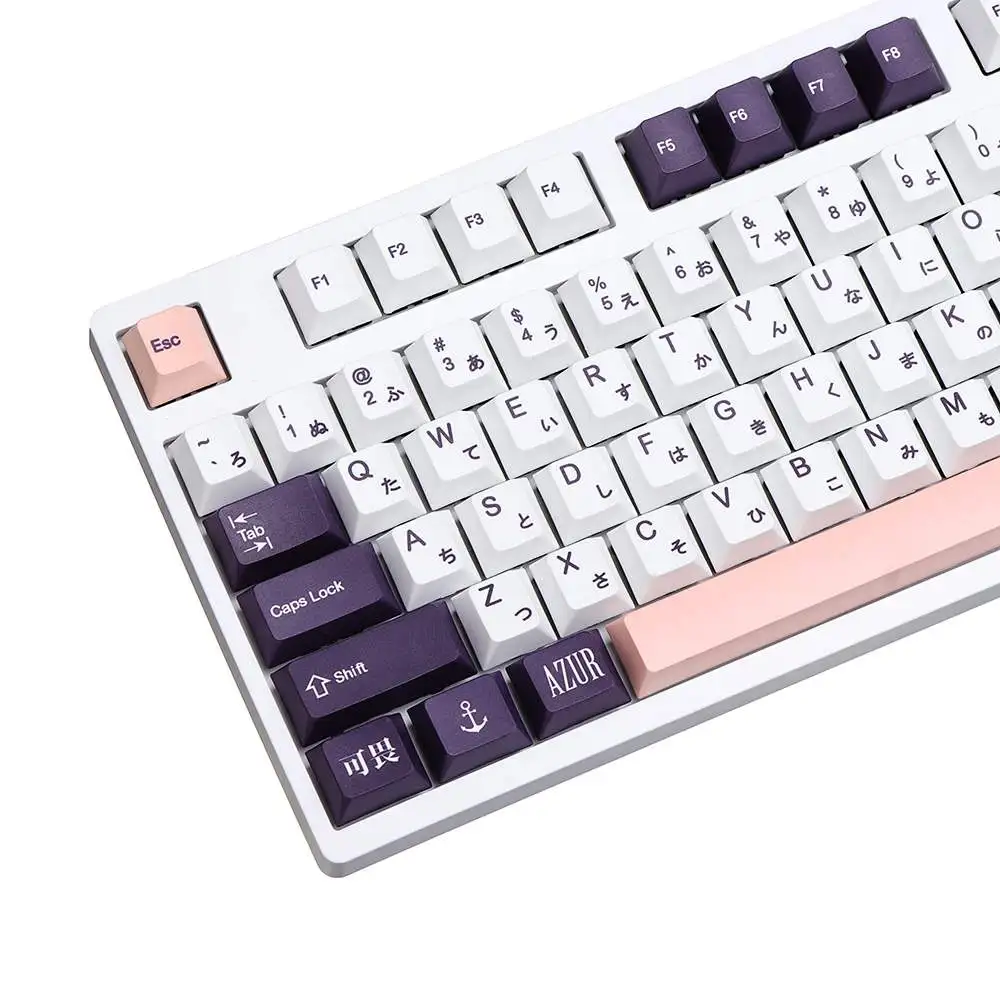 

123Keys Kewei Keycap Set Cherry Profile PBT Five-sided Sublimation Keycaps for 61/68/84/87/96/104/108 Keys Mechanical Keyboard