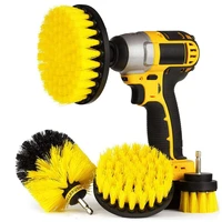 3pcsset electric scrubber brush drill brush kit plastic round cleaning brush for carpet glass car tires nylon brushes 23 54