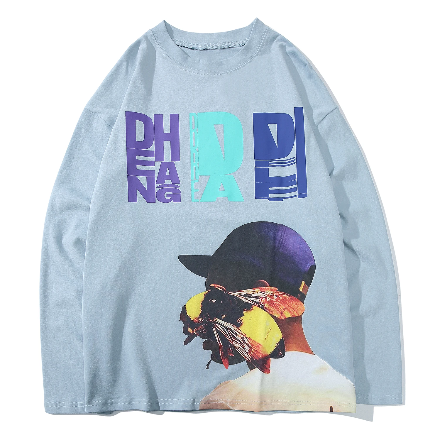 Aelfric Eden Bumblebee Boy Printed T Shirt Men Harajuku Fashion Male Tops Hip Hop Casual Streetwear Oversize Long Sleeve Outwear | Мужская