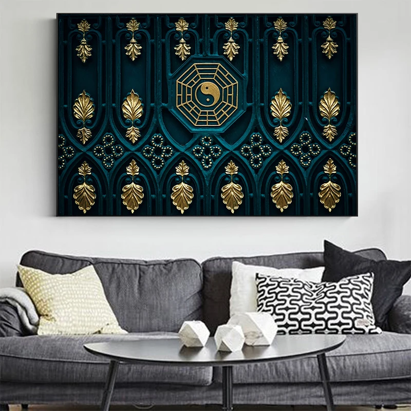 

Taoism Yin Yang Art Canvas Painting Meditation Tai Chi Posters Prints For Living Room Wall Art Traditional Rreligion Home Decor