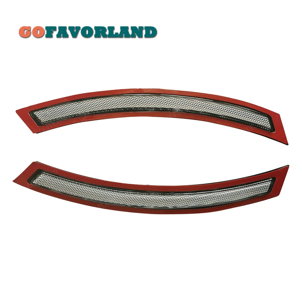 Пара передних левых и правых отражателей бампера прозрачные без лампочки 63147290093