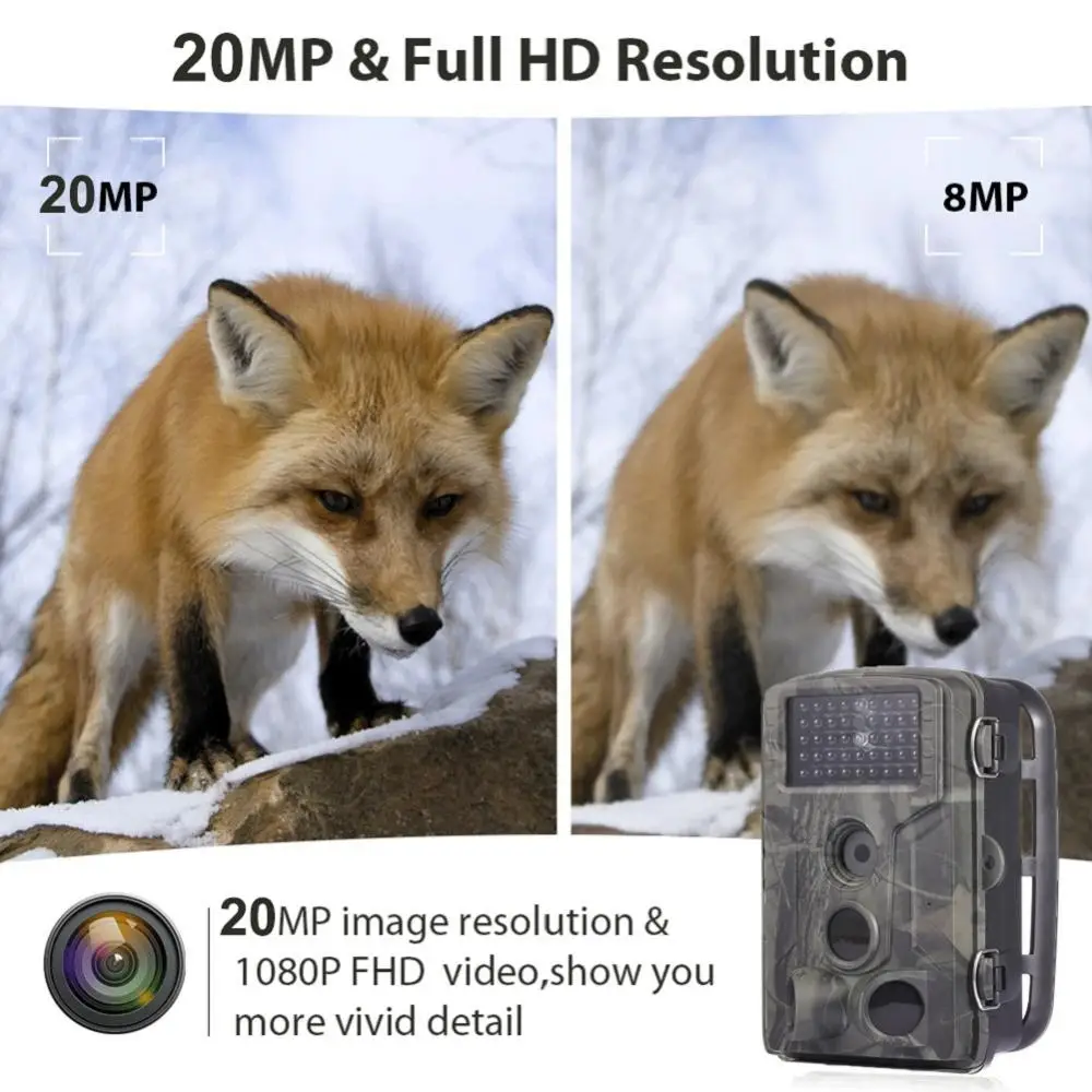 2020 16 МП 1080P фотоловушка для дикой природы инфракрасная охотничья HC802A