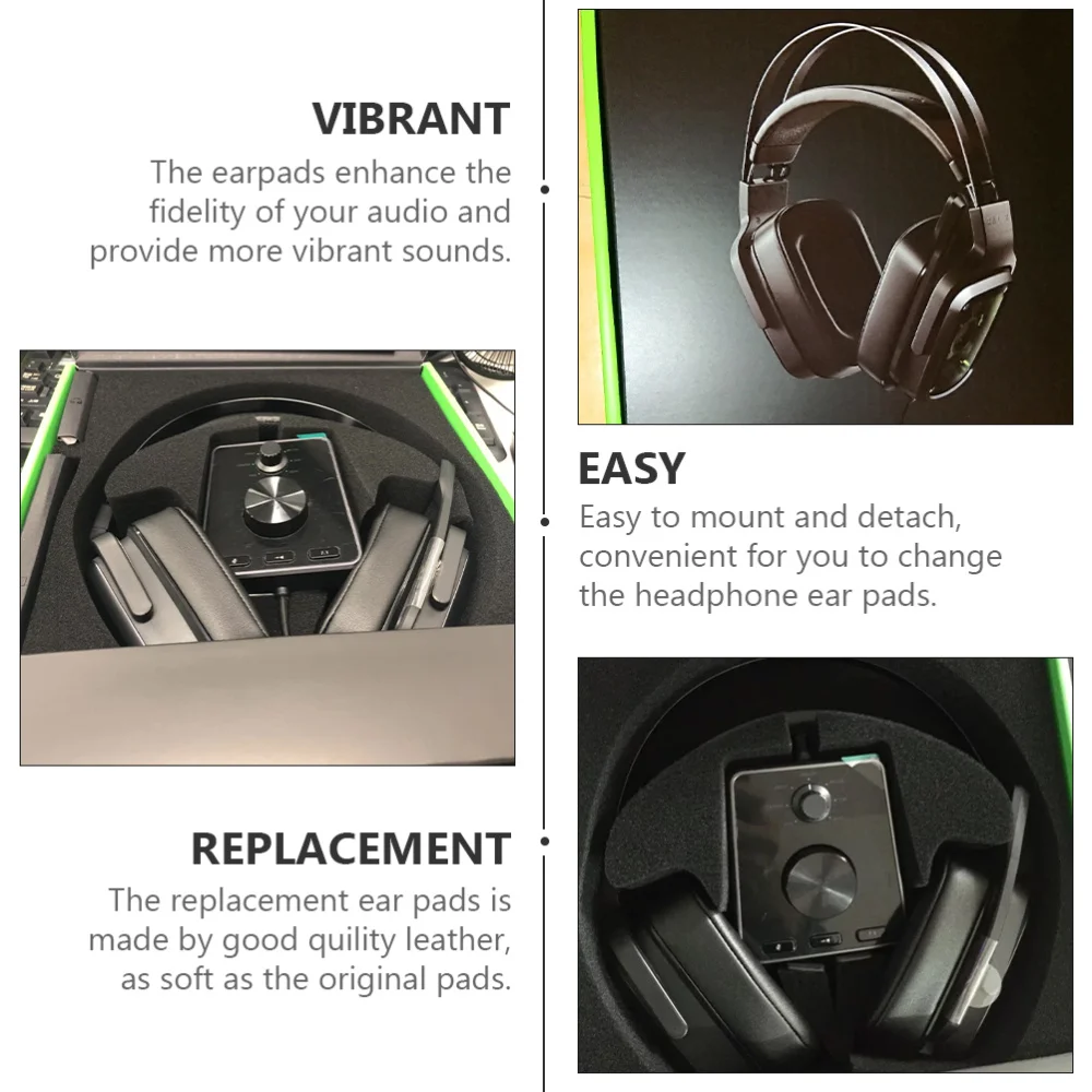 

2Pcs Headphones Replacement Sponge Ear Pads Compatible for Razer Tiamat 7.1 V2