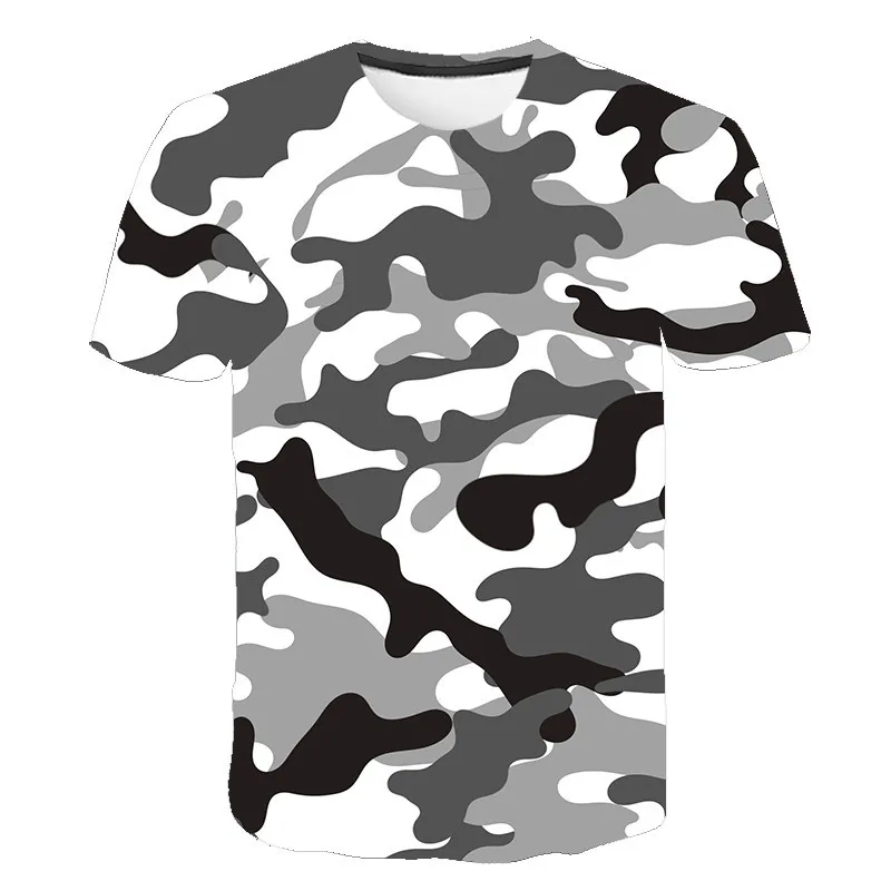 

Men's 3D printed T-shirt jungle camouflage short-sleeved fashion breathable and quick-drying sports T-shirt S-6XL