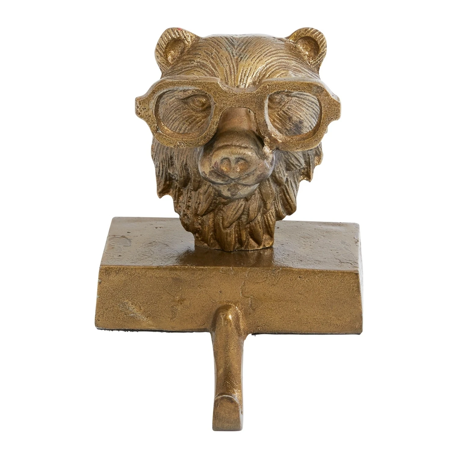Gancho n&oacute;rdico de Animal para decoraci&oacute;n Interior de Halloween, adornos de resina bronceada, de aluminio, para artesan&iacute;as, con gafas-5