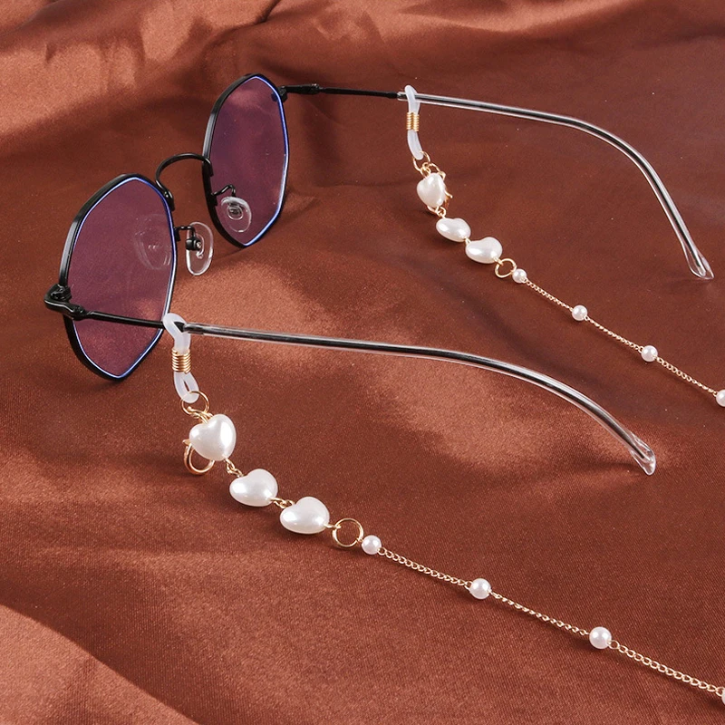 

Sunglasses Masking Chains For Women Acrylic Pearl Crystal Eyeglasses Chains Lanyard Glass 2021 New Fashion Jewelry Wholesale