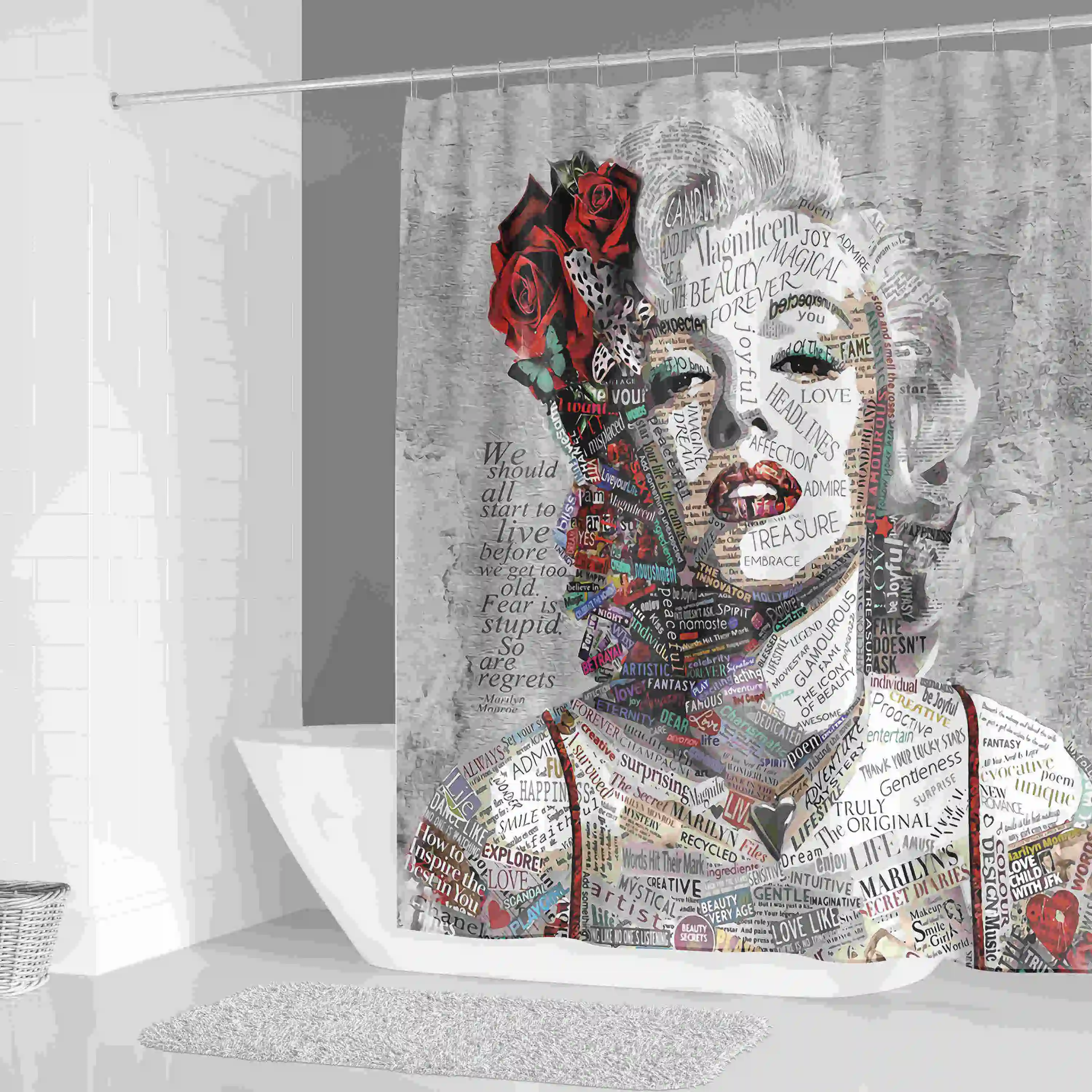 

Dog 3D Fabric Shower Curtains Funny Selfie Dogs Bathroom Curtain Polyester Waterproof Bath Screen Home Decor