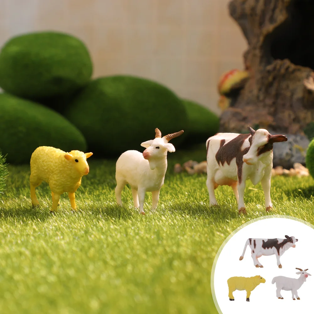 

3pcs Vivid Micro Landscape Decor Artificial Animal Ornament for Desktop Decor