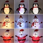 Наружное садовое украшение, Рождественский Снеговик, Санта, светодиодная лампа для дома, искусство на новый год 2022, Ландшафтная лужайка, лампа