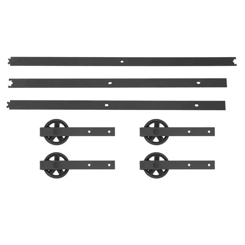 

13FT Double Door Splicing Round Wheel Carbon Steel Barn Door Hanging Rail Door Rail