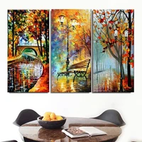 3 piece rain tree road diamond painting full square drill diamond embroidery round abstract landscape mosaic triptych mm164