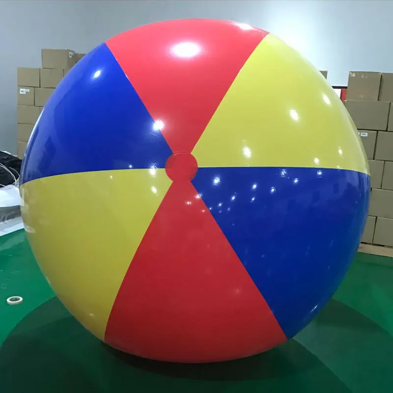 Beach Ball 100 см/130 см/150 см гигантский надувной пляжный мяч большой трехцветный утолщенный ПВХ волейбол на воде Футбол открытый вечерние детские игрушки - Цвет: Beach Ball