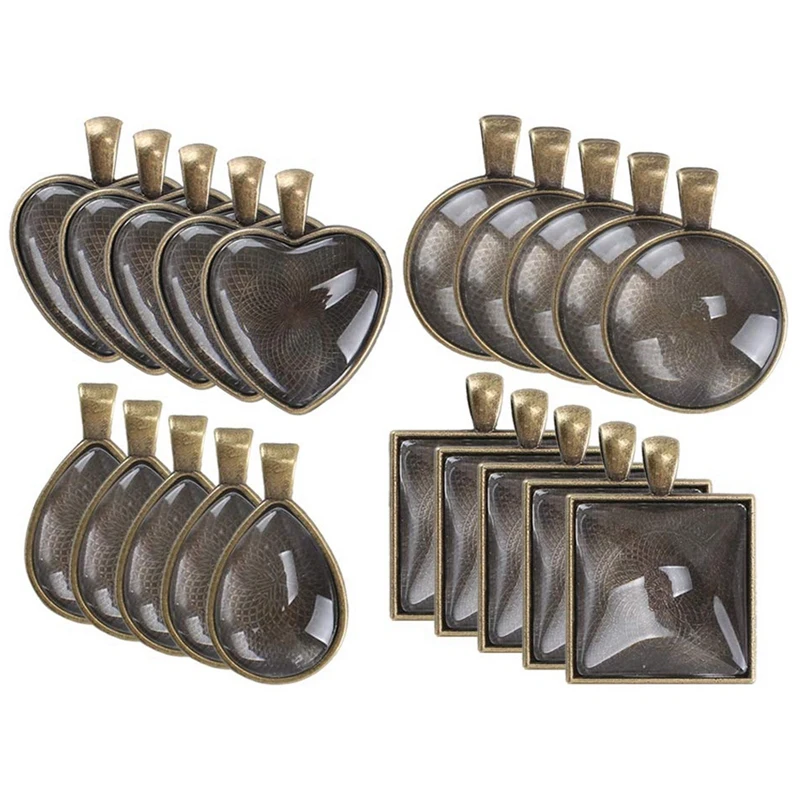 Подвесные лотки 48 шт стеклянный кабошон е установка круглое квадратное сердце