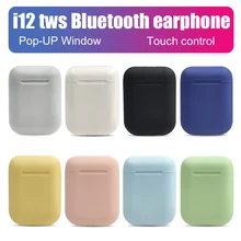 I12 tws оригинальные матовые наушники 5 0 bluetooth сенсорные гарнитуры