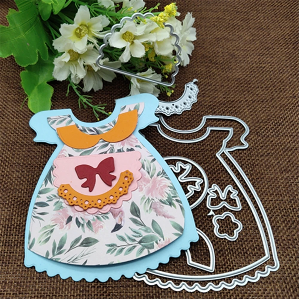 

Платья для девочек, металлические трафареты для резки, трафареты для «сделай сам», скрапбукинг, декоративное тиснение, шаблон ручной работы