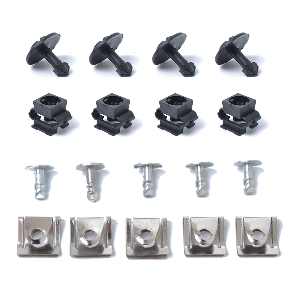 

Fastener Clip 20 PCS Undertray Guard Engine Under Cover Fixing Clips Screw Kit For Audi A4 A6