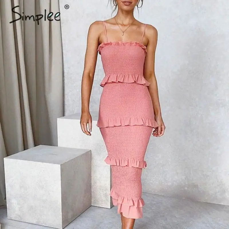Simplee сексуальное женское платье на тонких бретелях элегантные вечерние бодикон
