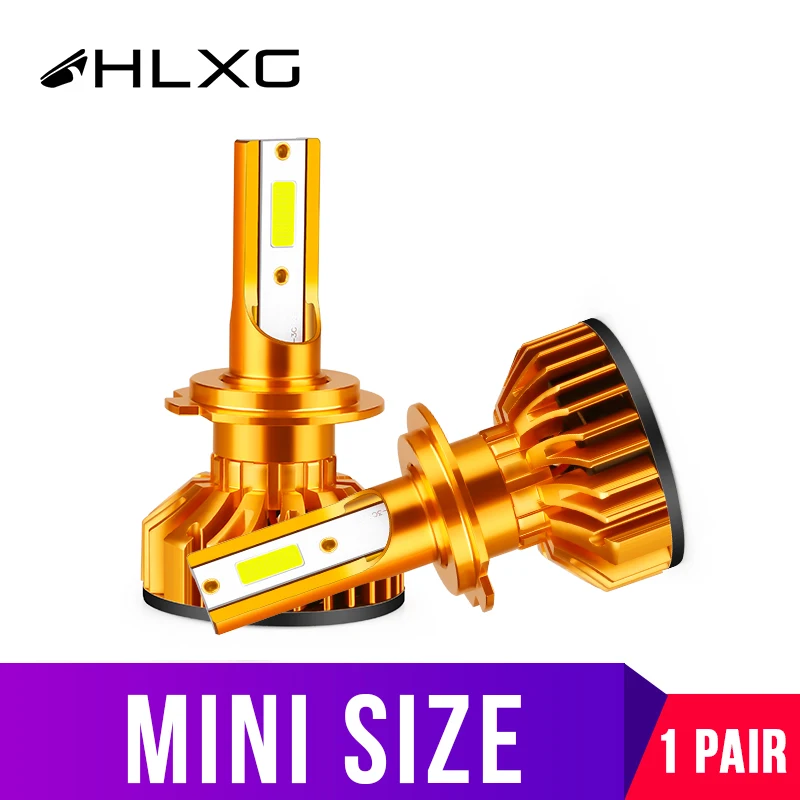Hlxg Mini H1 H3 H11 H8 HB3 HB4 H4 H7 LED Canbus Авто Автомобильные фары лампы без ошибок 50 Вт 10000LM 6000K