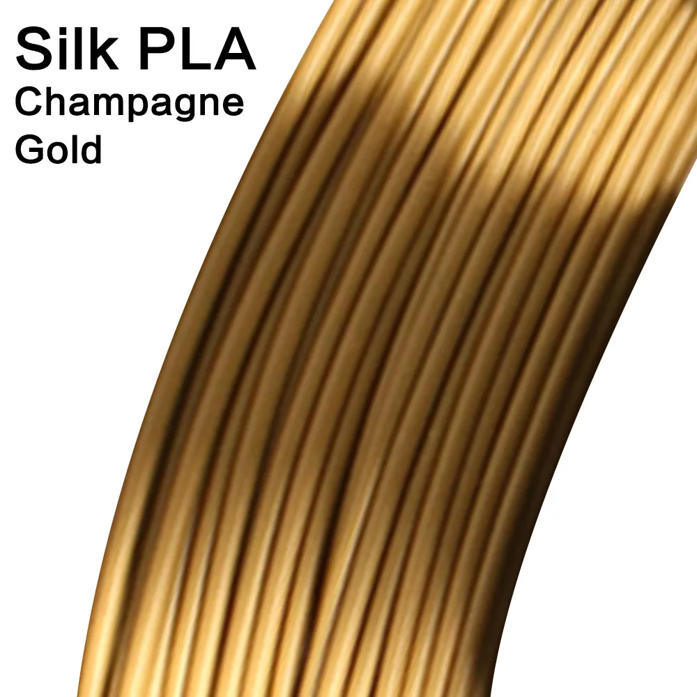 SILK-Champagne Gold Noulei 3d Ручка 10 метров блестящая PLA 1,75 мм 3d принтер нить шелковая текстура на ощупь материалы для печати 3 ручки нити - Цвет: SILK-Champagne Gold