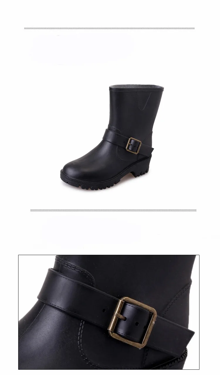 Сапоги Aleafalling женские резиновые утолщенный материал ПВХ водонепроницаемая обувь