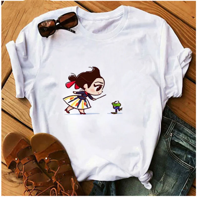 

Women's Fashion Kawaii Painting Cute Cartoon Graphic T-shirt Korean T-shirt AOWOF Ladies New 90s Harajuku Ulzzang T-shirt