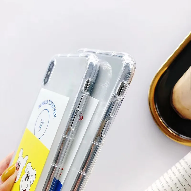 INS милый чехол для телефона с мультяшным животным щенком iphone Xs 11 pro MAX XR X 6 6s 7 8 plus