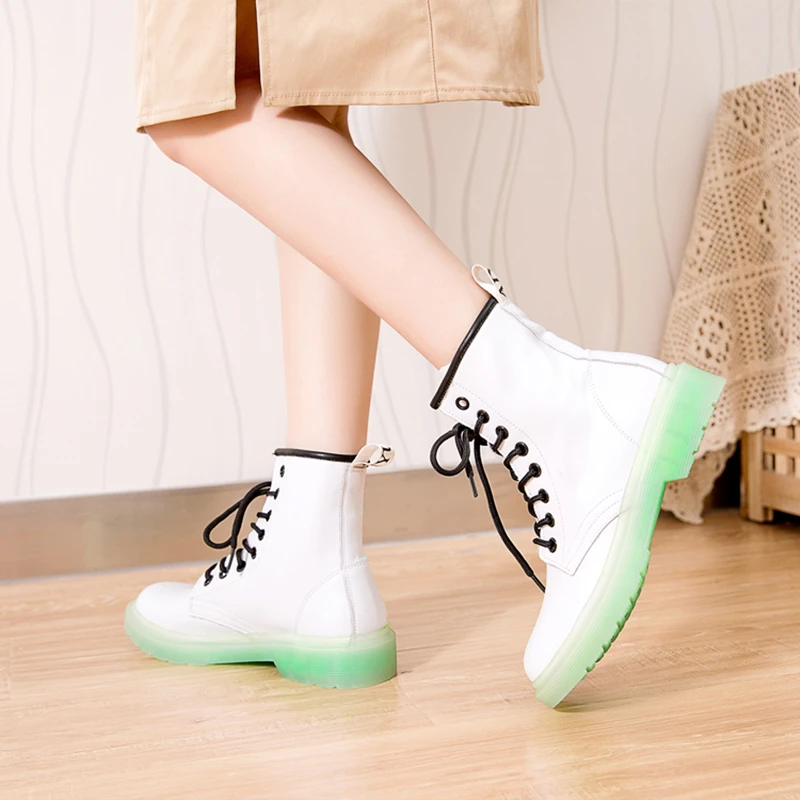 

Female Martin Shoes Women Winter Boots Shoes Fur 2021 New Genuine Leather Fashion Ankle Boots Student Flat