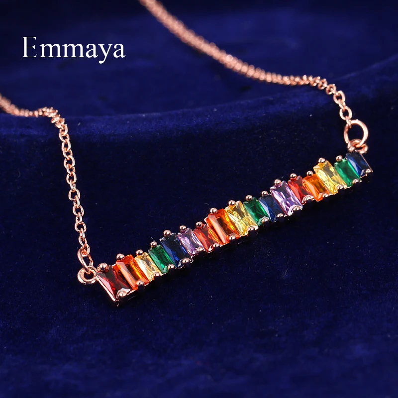 Очаровательное украшение Emmaya для женщин линейный внешний вид ожерелье радужного