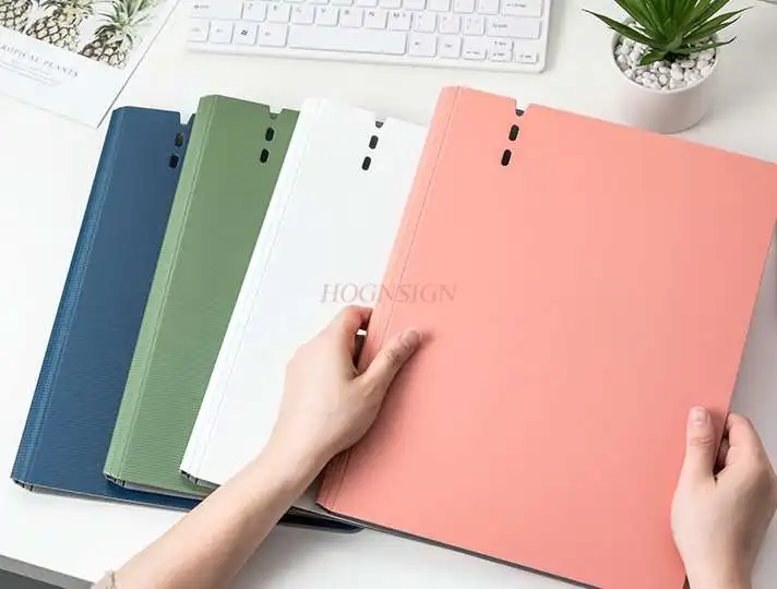 

learning stationery 1 pcs A4 single clip double clip color folder student board clip information book file test paper