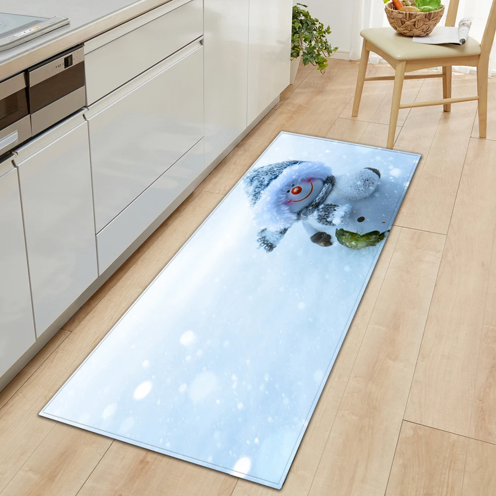 

Кухонный ковер для гостиной, спальни, напольный Рождественский настенный Придверный коврик для дома, ванной, балкона, прихожей, противоскол...