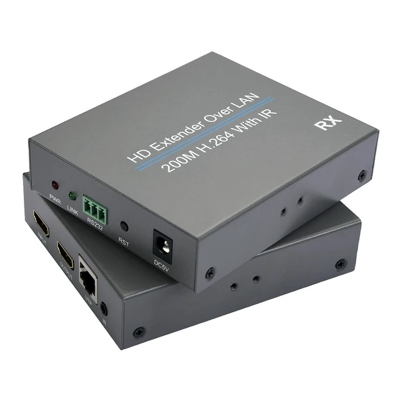 

EU Plug 200M HD Extender Over LAN H.264 Splitter Transmitter with IR Retransmission