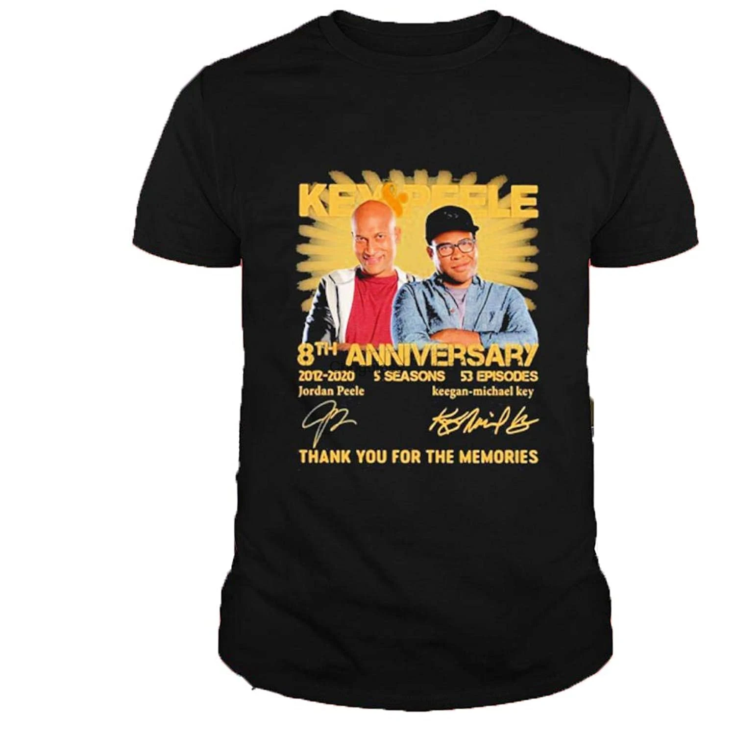 

K e y &amp P e e l e 8th Anniversary 2012 2020 signatures Thank You for The Memories Shirt Black