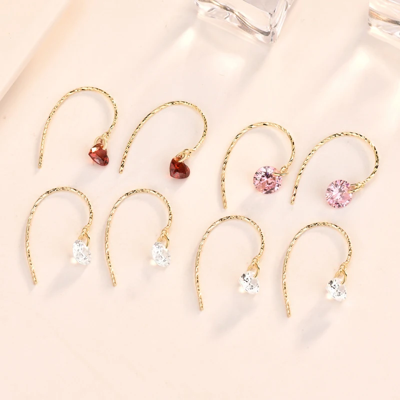 

Heart Earrings 925 Silver Jewelry with Zircon Gemstone Drop Earrings Accessories for Women Wedding Party Birthday Gift Wholesale