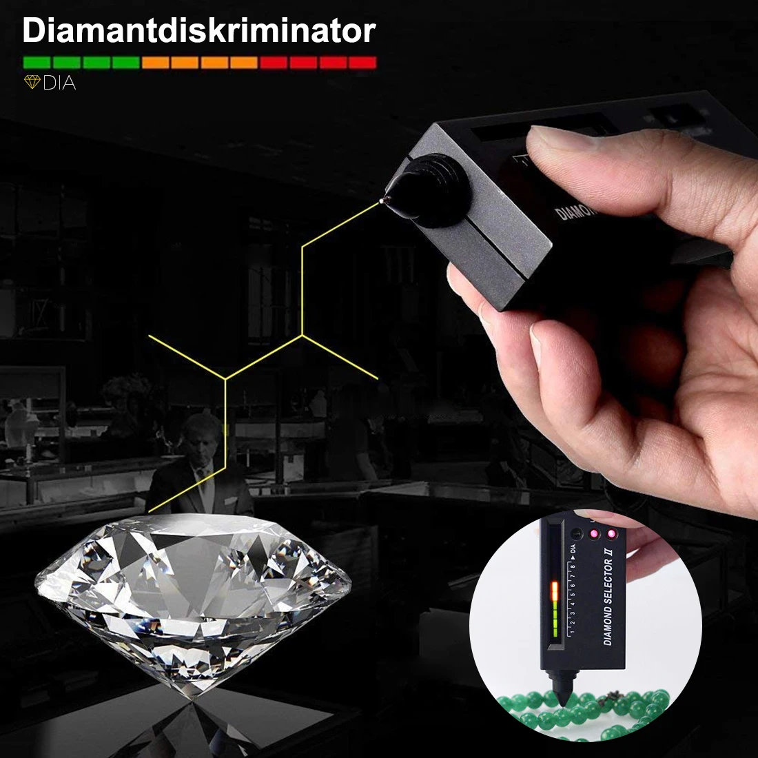 Jewelry Tool Diamond Detector Electronic Selector Gemstone Gems Tester II | Инструменты